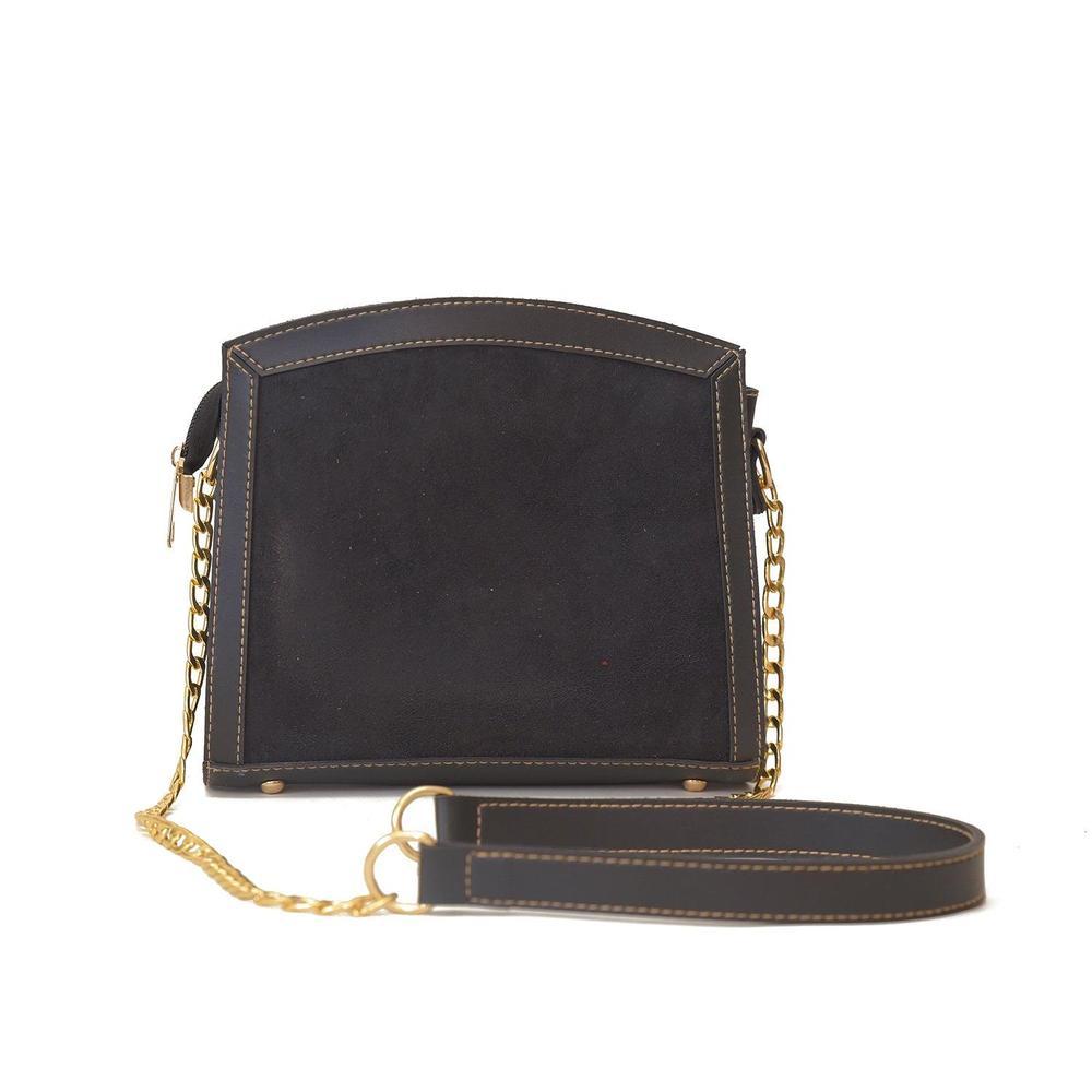 BagX -Women's Synthetic Sonic Crossbody Black Bag